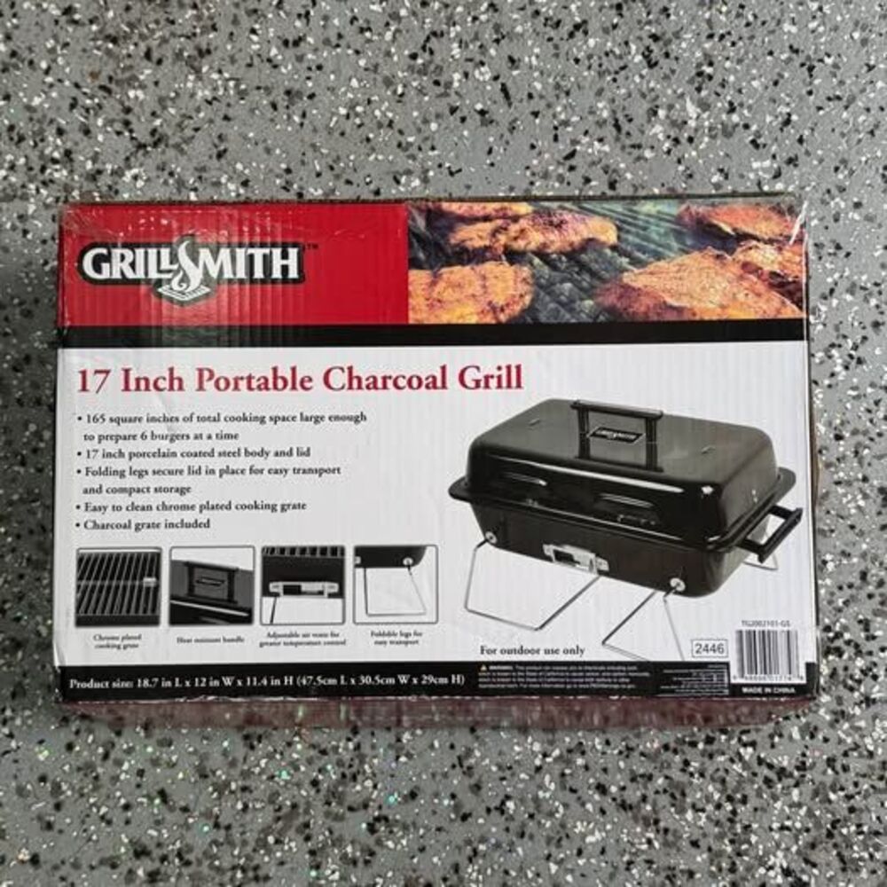 Grill Smith 17 Inch Portable Charcoal Grill Camping Grill